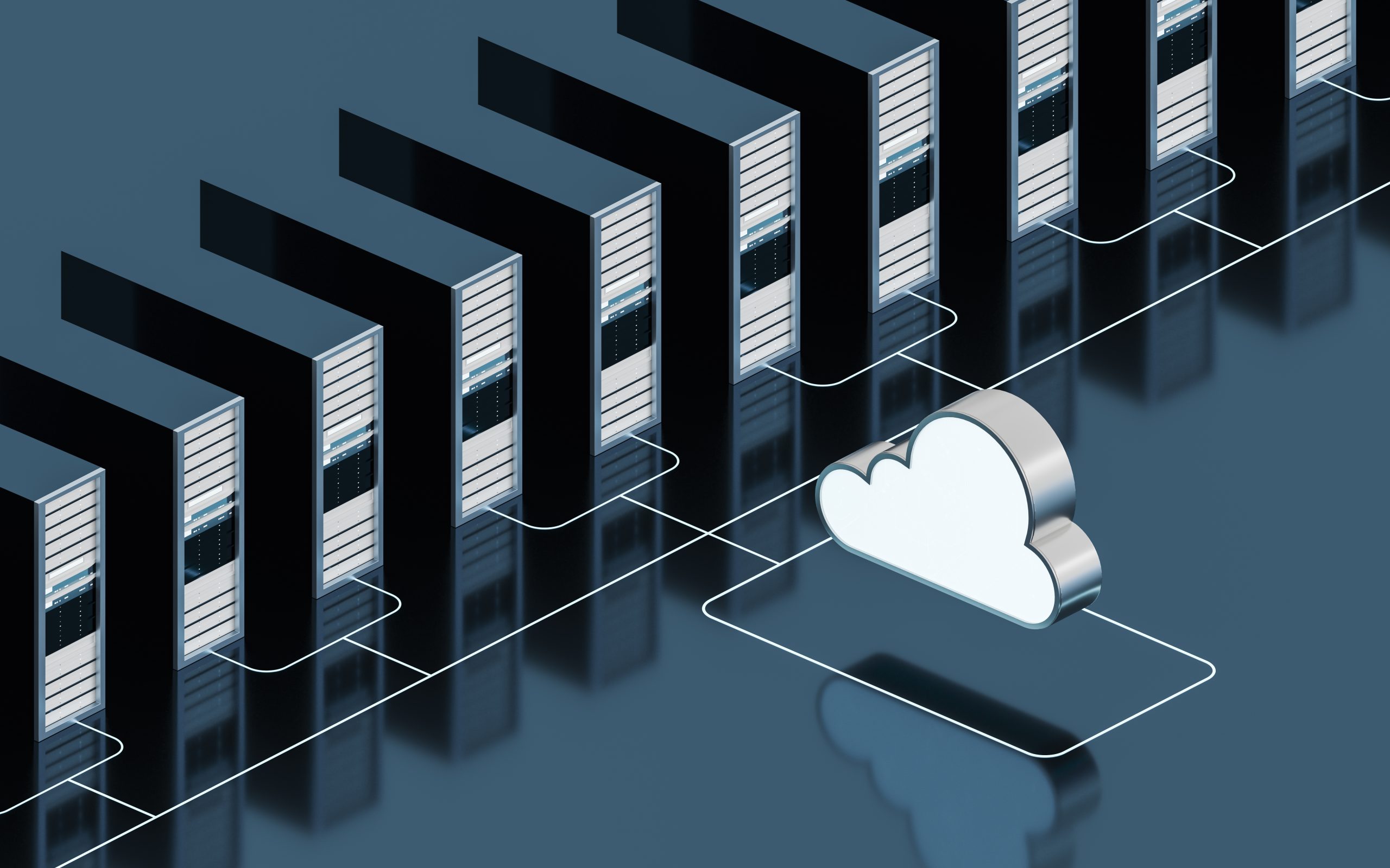 Information equipment and cloud computing, 3d rendering.