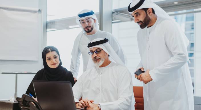 Microsoft Purview UAE information protection interface showing UAE data governance controls for Sharjah enterprise