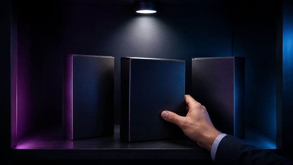 Oracle and IBM audit support Abu Dhabi - three vendor boxes under a spotlight with one pulled forward