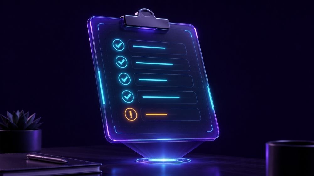Copilot readiness assessment Dubai - readiness checklist with ticks and one amber warning