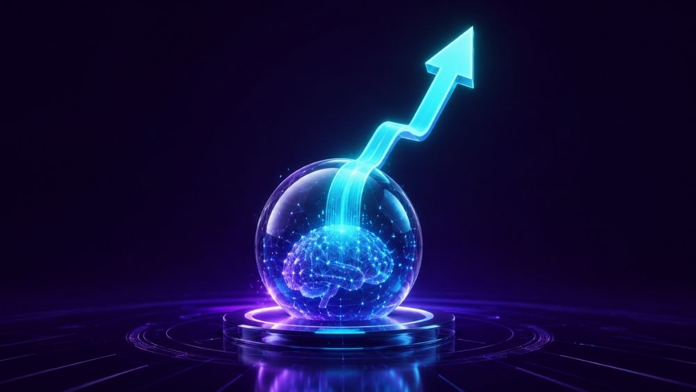 Is Copilot worth it for UAE businesses - return on investment arrow rising out of an AI orb