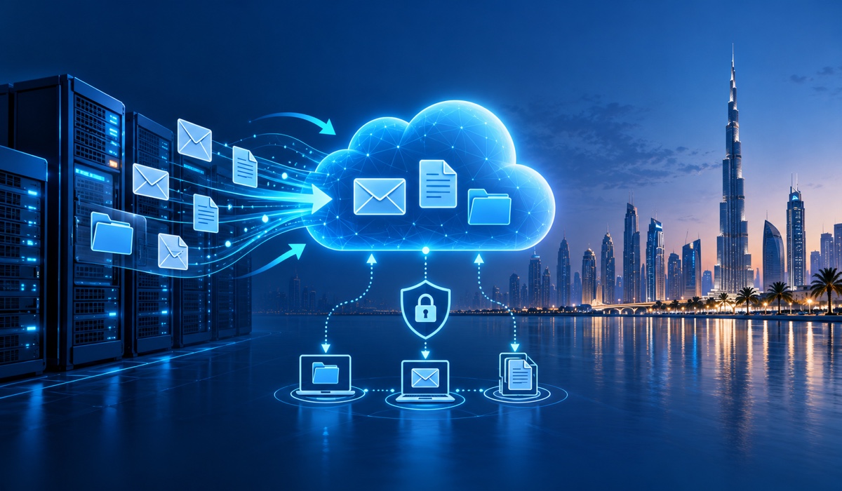 Microsoft 365 data migration Dubai moving mailboxes and documents to the cloud for a UAE company
